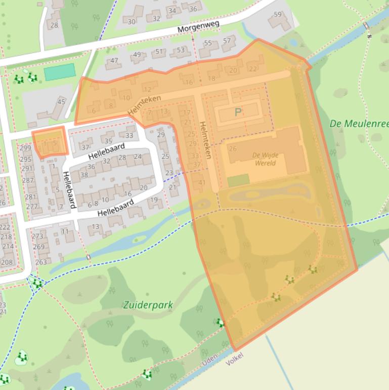 Kaart van postcodegebied 5406DK.