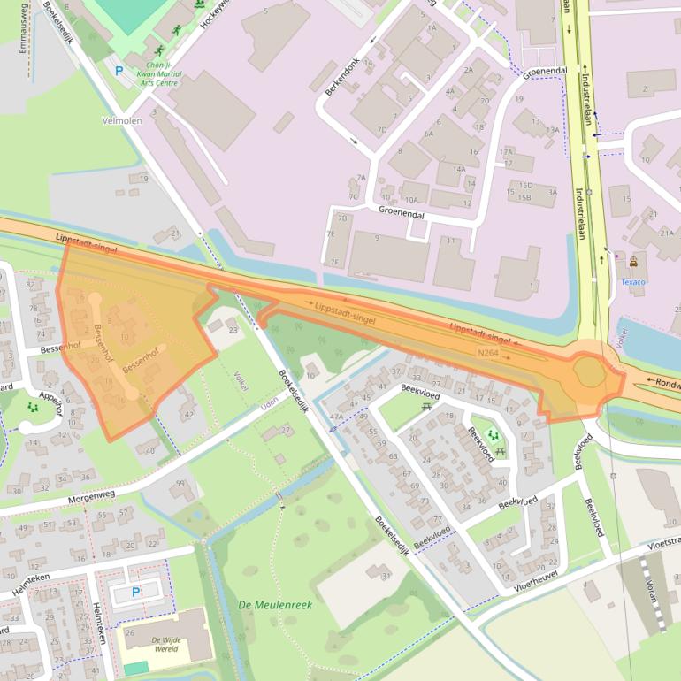 Kaart van postcodegebied 5406DS.