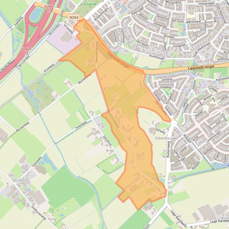 Kaart van postcodegebied 5406NA.