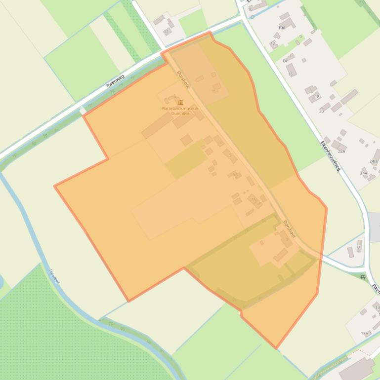 Kaart van postcodegebied 5406ND.