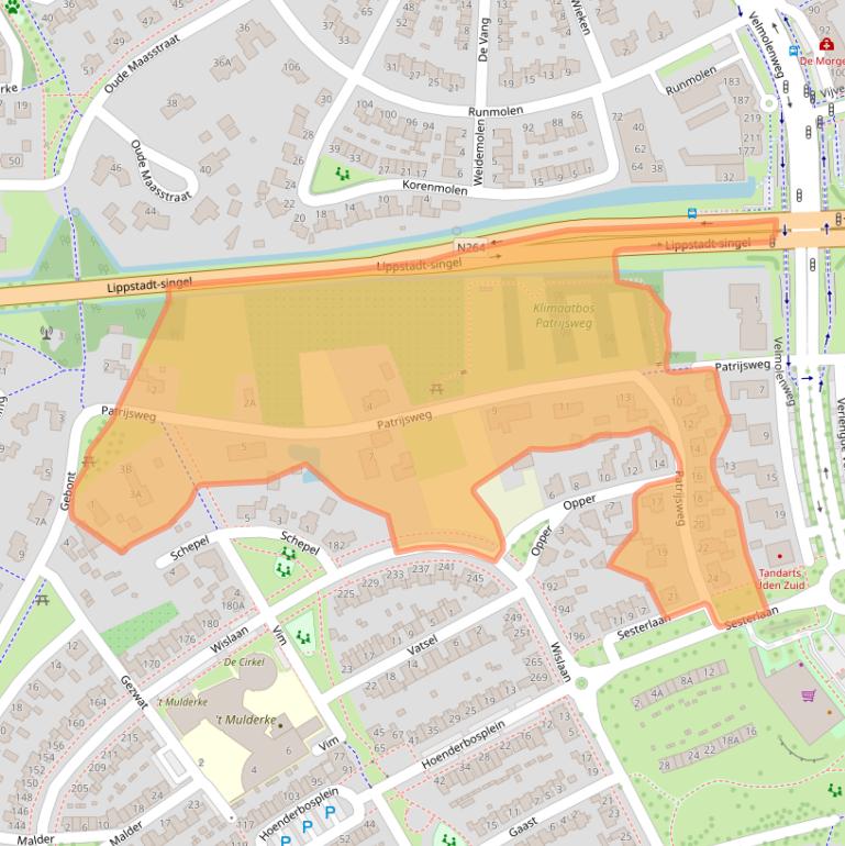 Kaart van postcodegebied 5406NG.