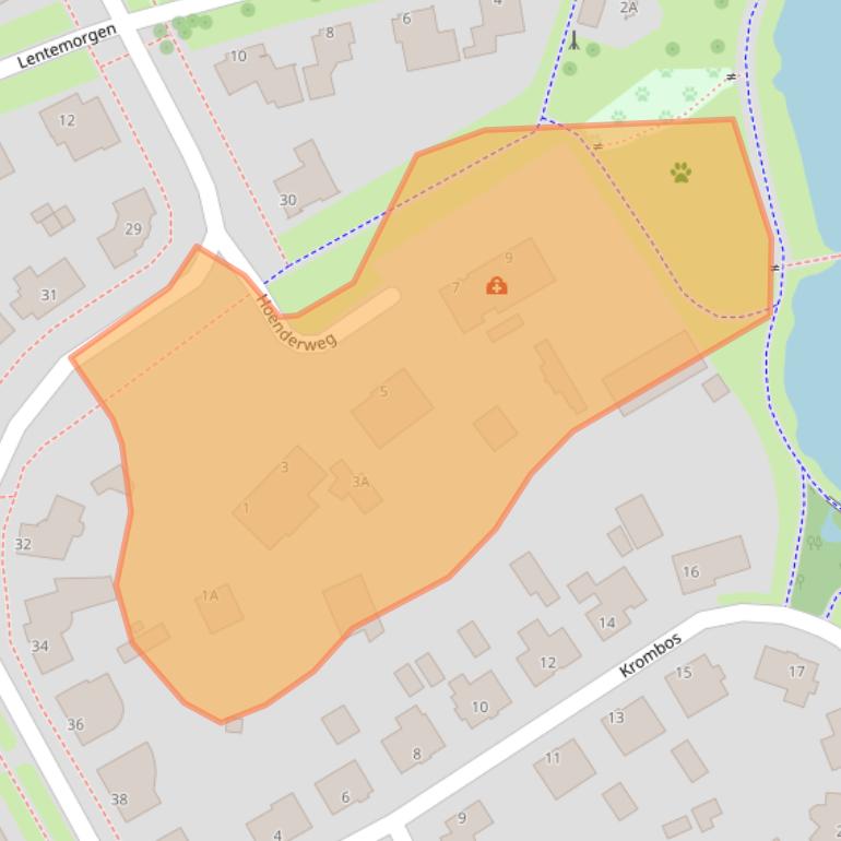 Kaart van postcodegebied 5406NL.