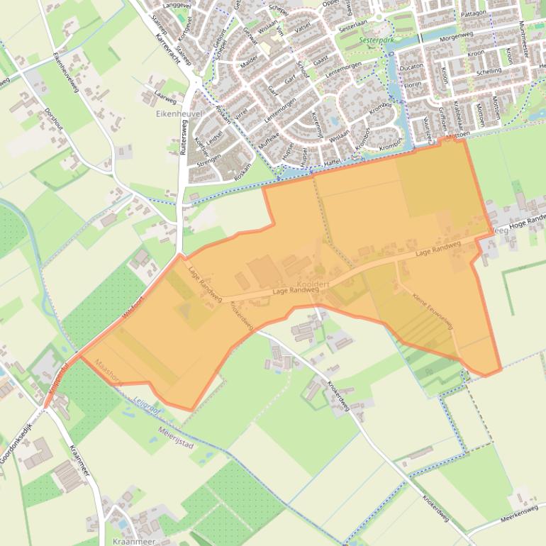 Kaart van postcodegebied 5406NN.