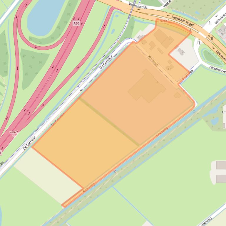 Kaart van postcodegebied 5406PB.