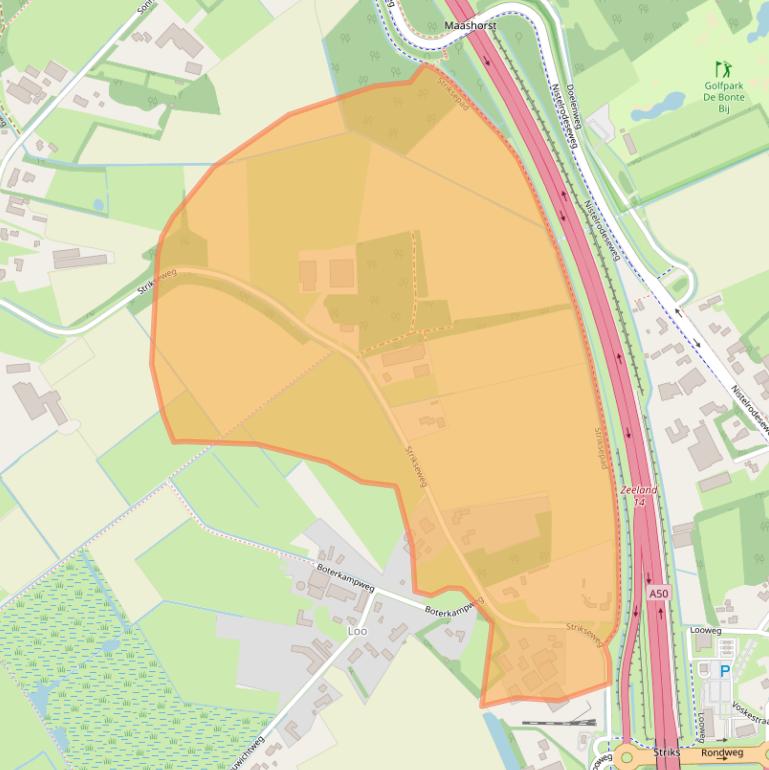 Kaart van postcodegebied 5406PS.