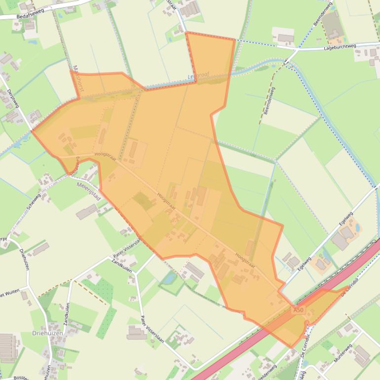 Kaart van postcodegebied 5406TH.