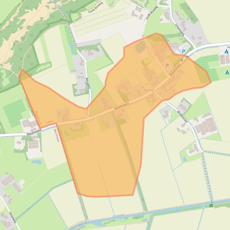 Kaart van postcodegebied 5406TM.