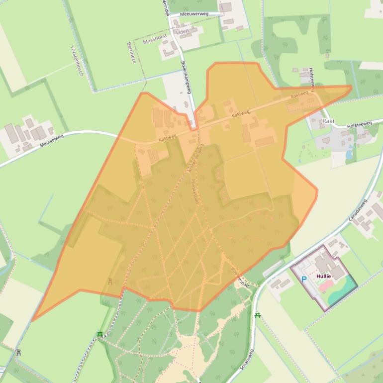 Kaart van postcodegebied 5406TV.