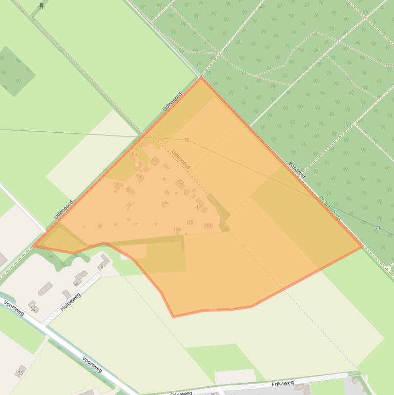 Kaart van postcodegebied 5406VH.