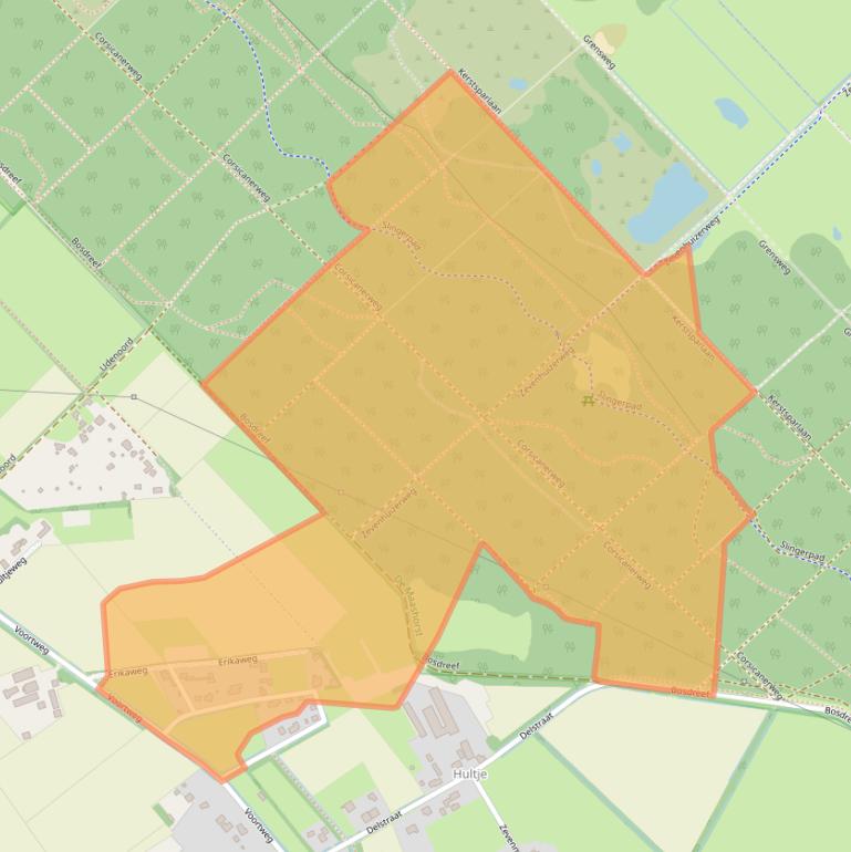 Kaart van postcodegebied 5406VT.