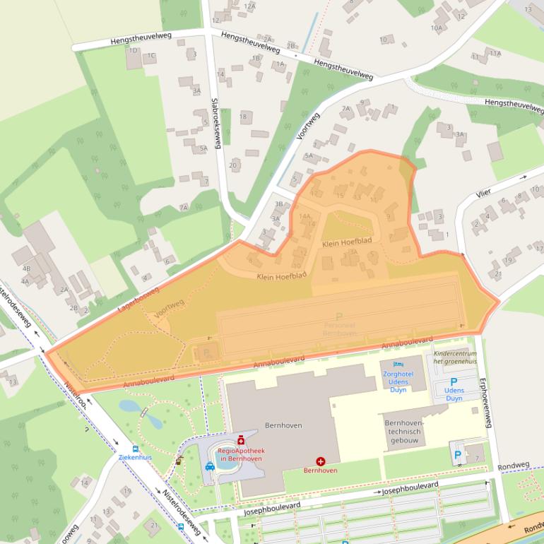 Kaart van postcodegebied 5406WD.