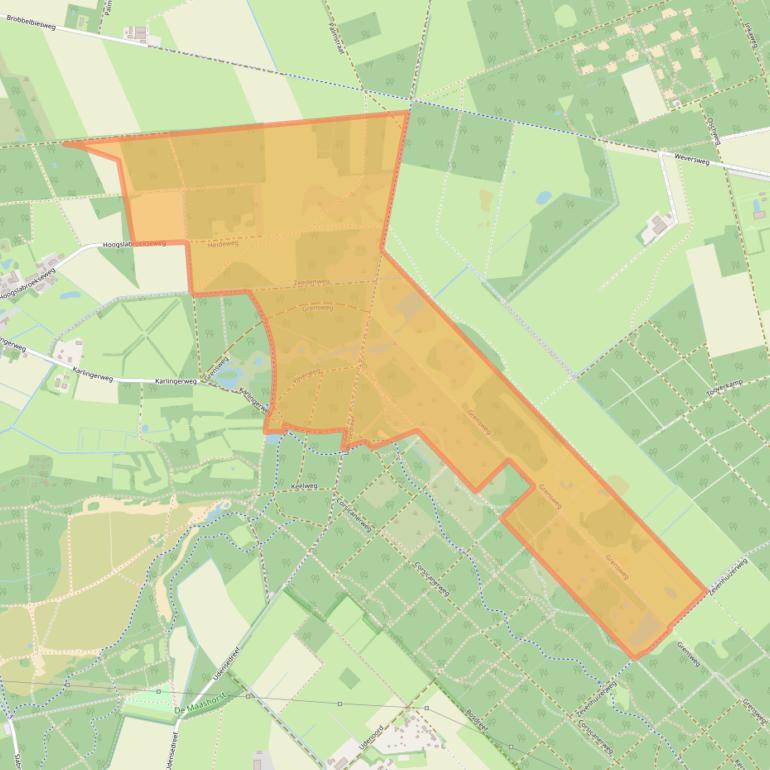 Kaart van postcodegebied 5406WE.