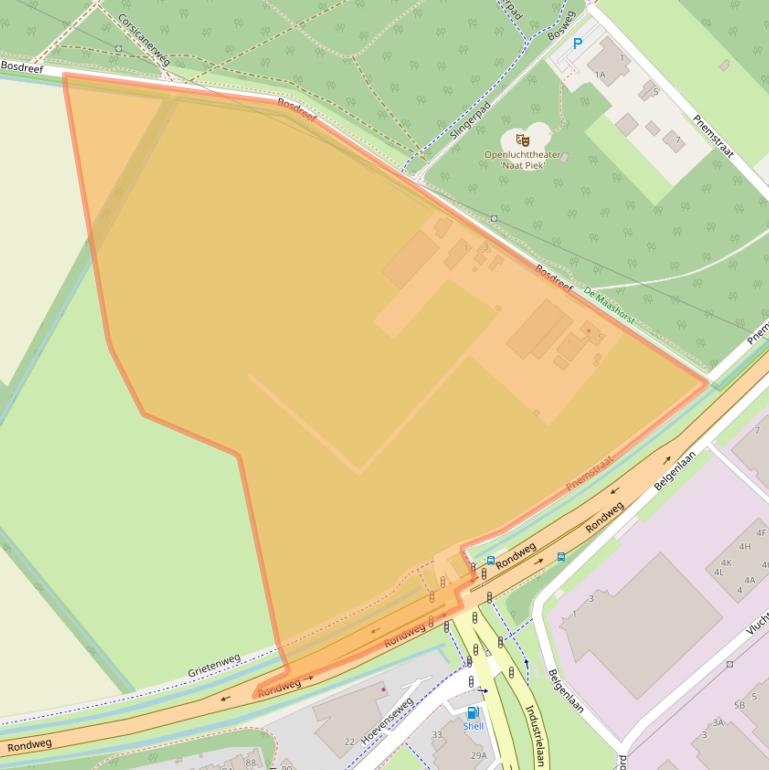 Kaart van postcodegebied 5406XB.