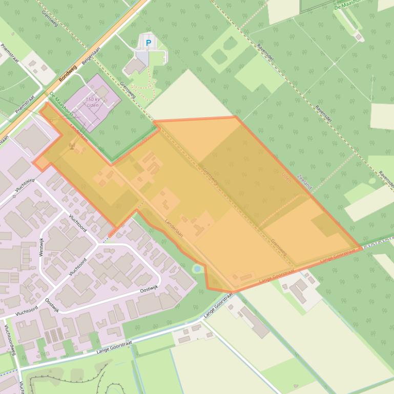 Kaart van postcodegebied 5406XD.