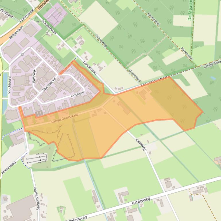 Kaart van postcodegebied 5406XE.