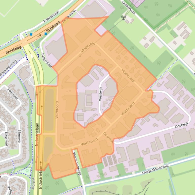 Kaart van postcodegebied 5406XP.
