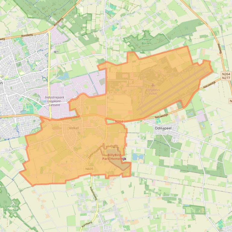 Kaart van postcodegebied 5408.