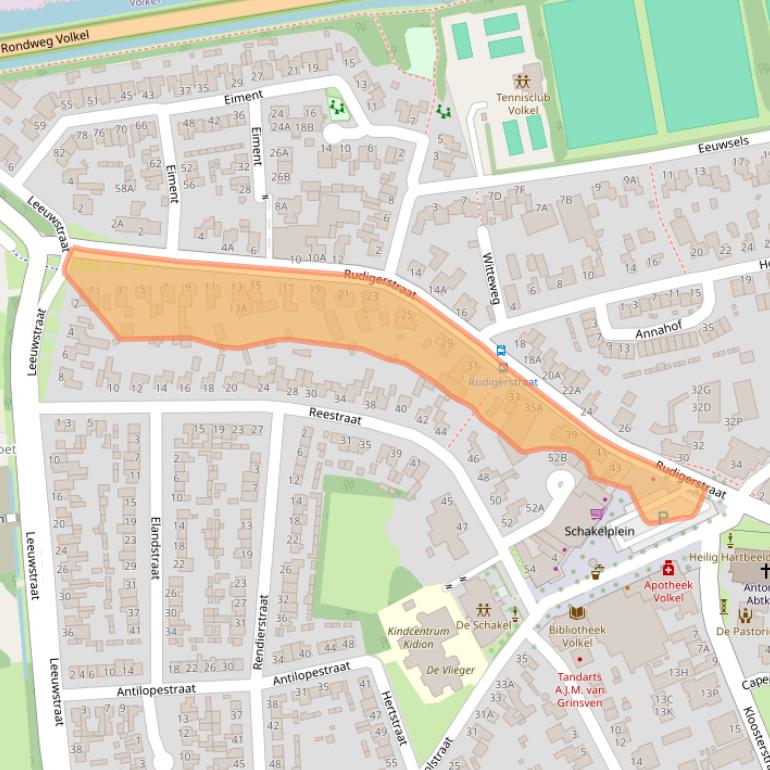 Kaart van postcodegebied 5408AA.