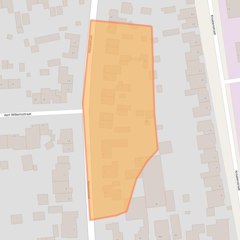 Kaart van postcodegebied 5408AG.
