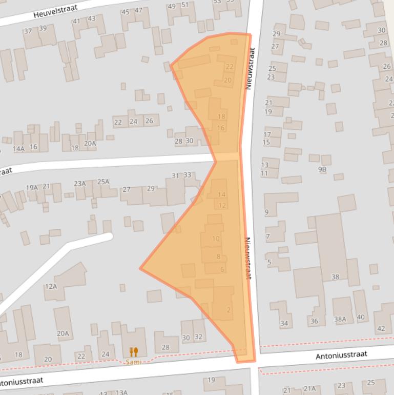 Kaart van postcodegebied 5408AH.