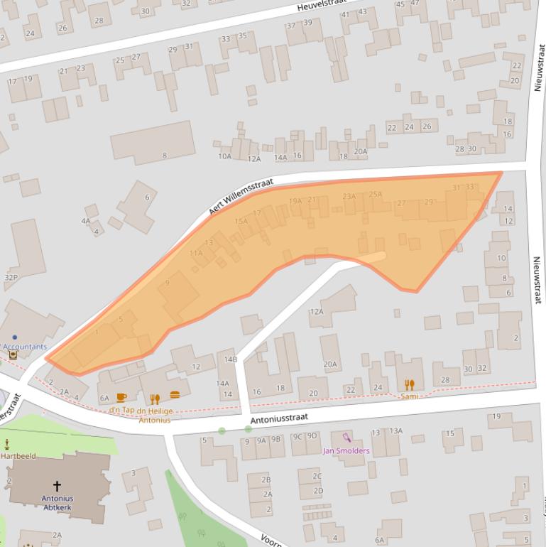 Kaart van postcodegebied 5408AK.