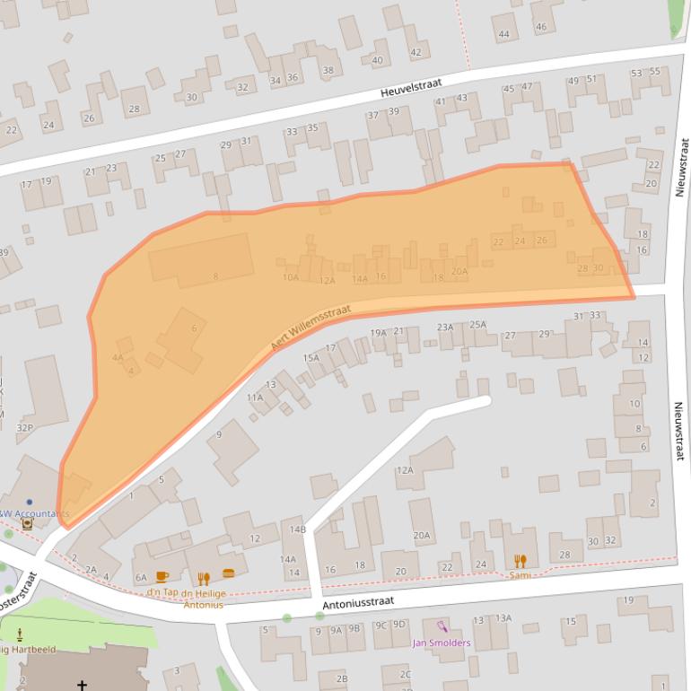 Kaart van postcodegebied 5408AL.