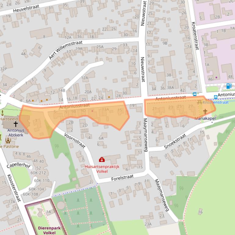 Kaart van postcodegebied 5408AM.