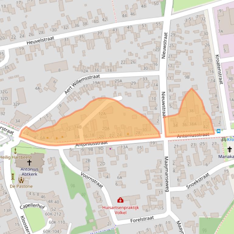 Kaart van postcodegebied 5408AN.