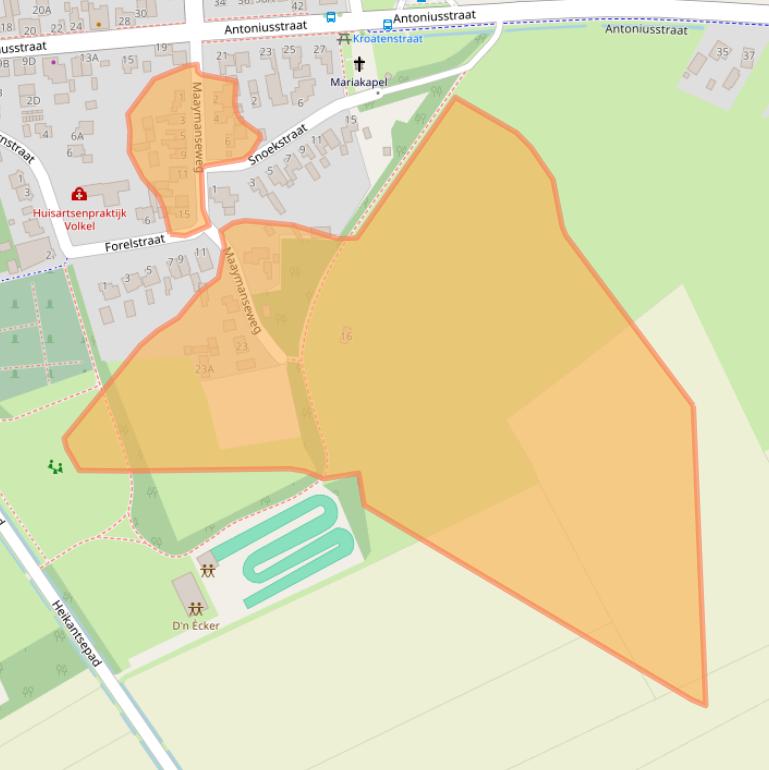 Kaart van postcodegebied 5408AP.