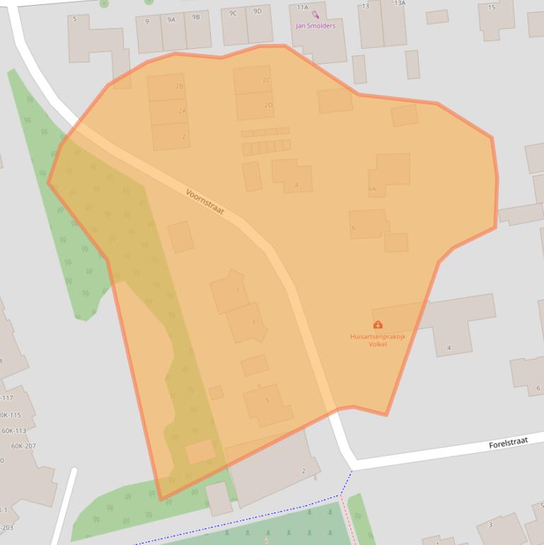 Kaart van postcodegebied 5408AV.