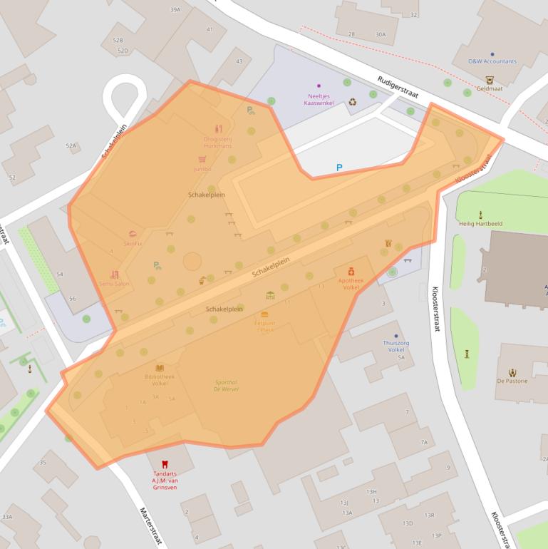 Kaart van postcodegebied 5408AW.