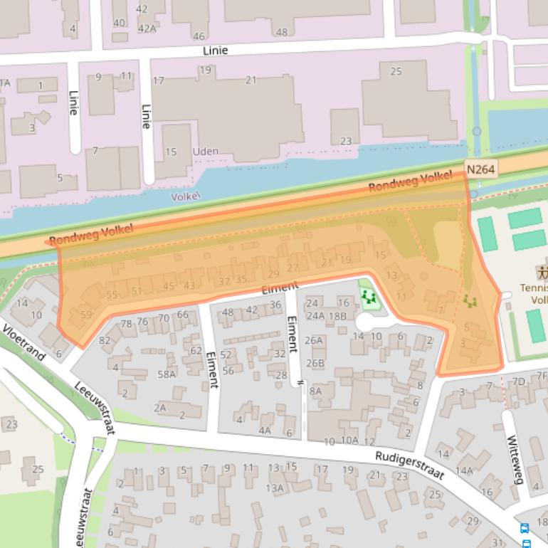 Kaart van postcodegebied 5408BG.