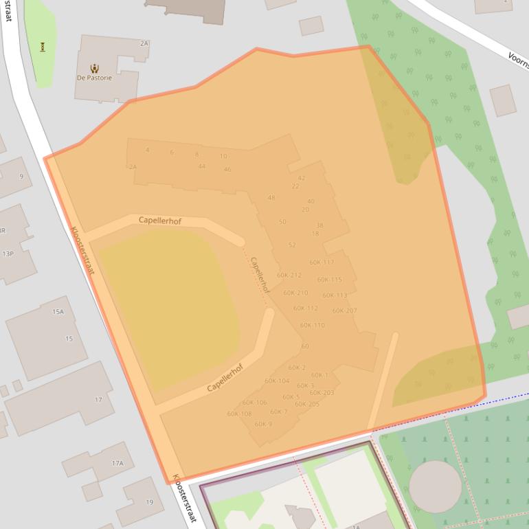 Kaart van postcodegebied 5408BK.