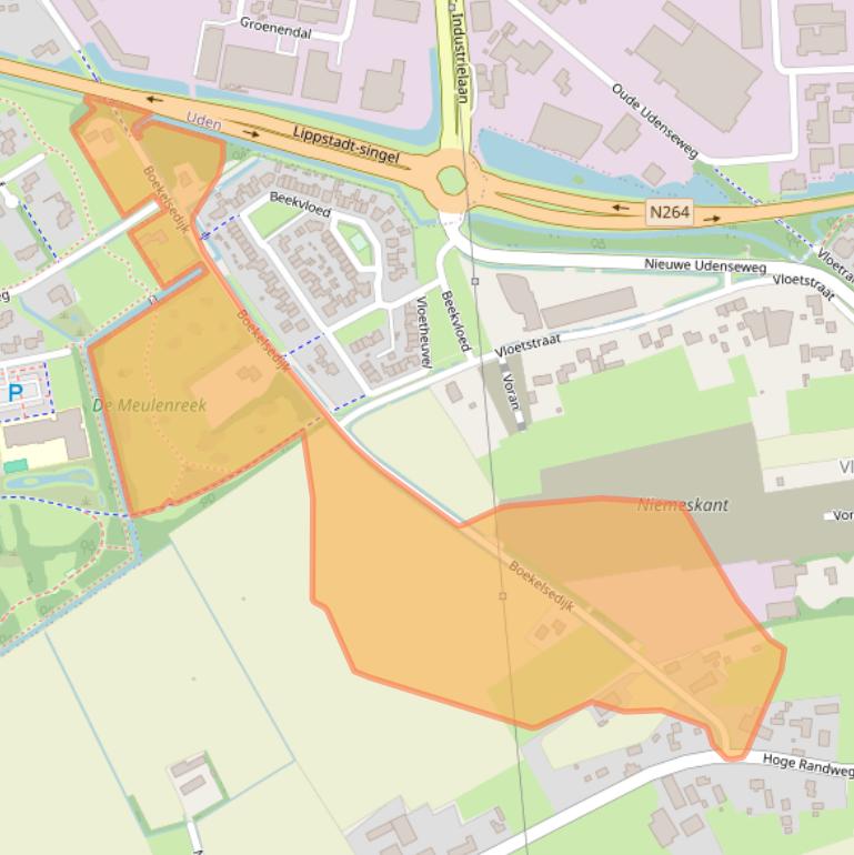 Kaart van postcodegebied 5408ND.