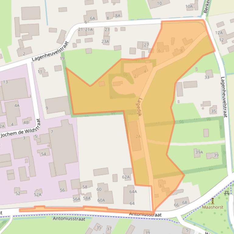 Kaart van postcodegebied 5408RG.