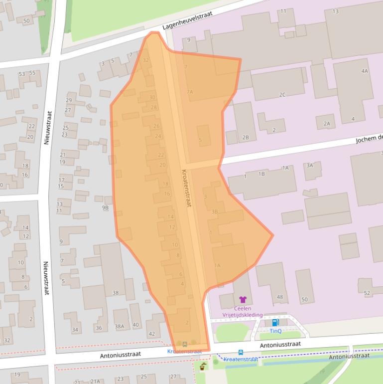 Kaart van postcodegebied 5408RH.