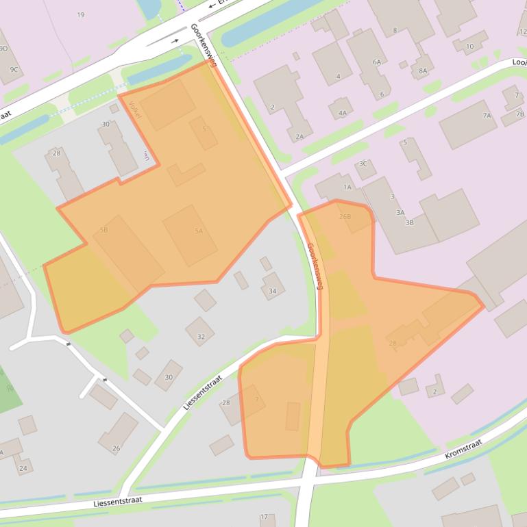 Kaart van postcodegebied 5408SC.