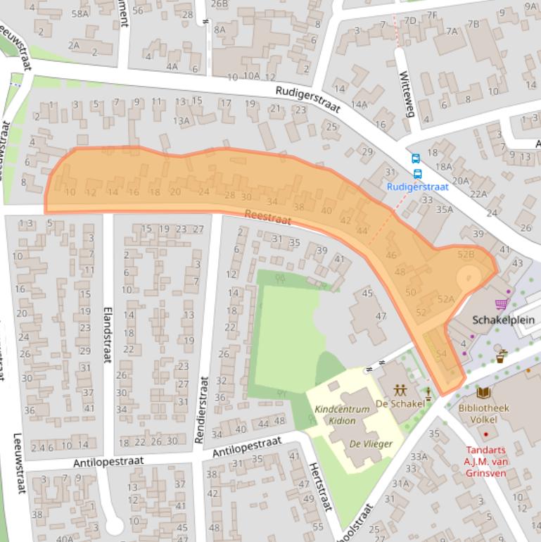 Kaart van postcodegebied 5408XB.