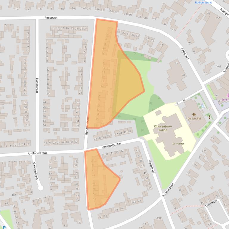 Kaart van postcodegebied 5408XK.