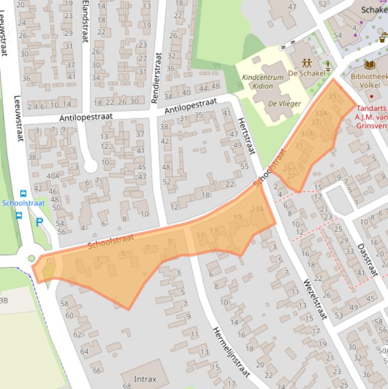 Kaart van postcodegebied 5408XM.