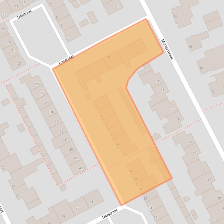 Kaart van postcodegebied 5408XV.