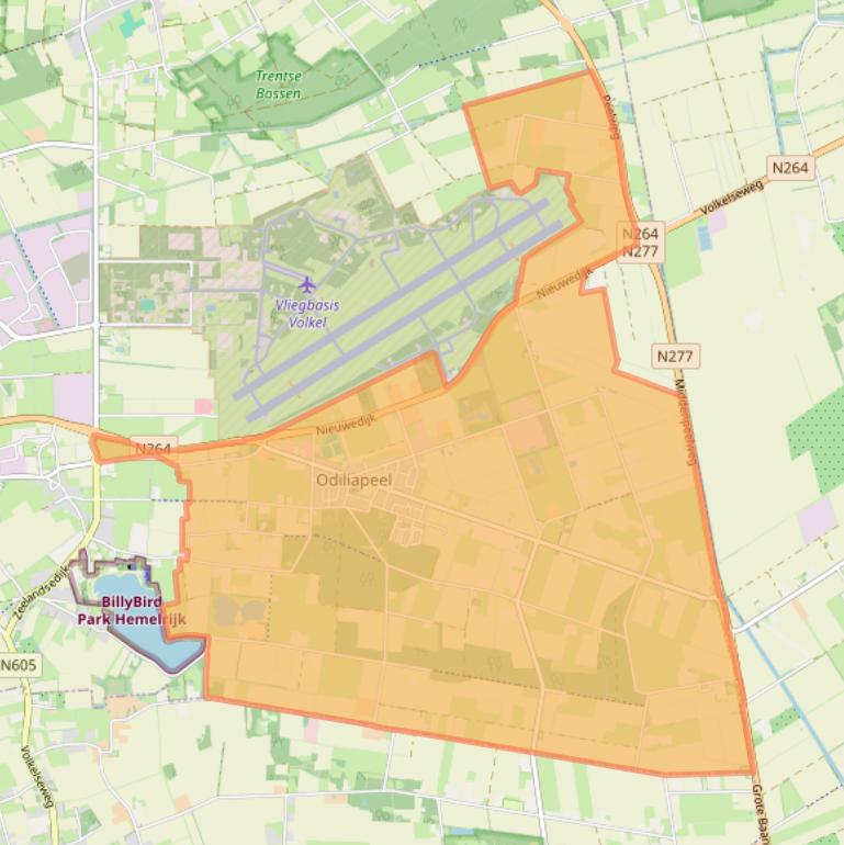 Kaart van postcodegebied 5409.