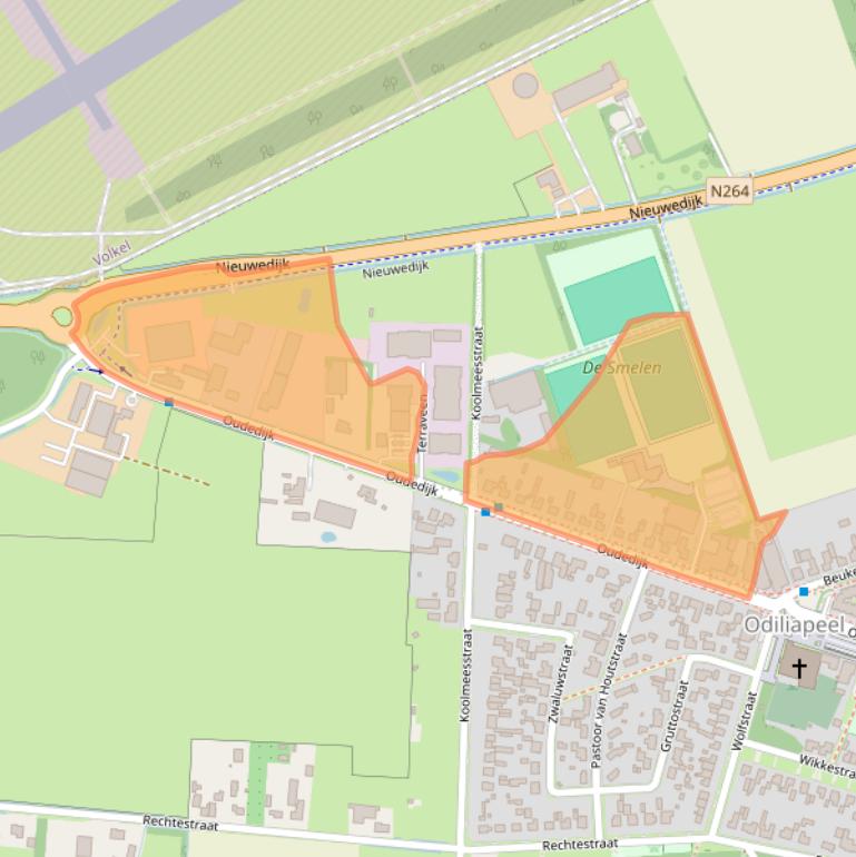 Kaart van postcodegebied 5409AC.