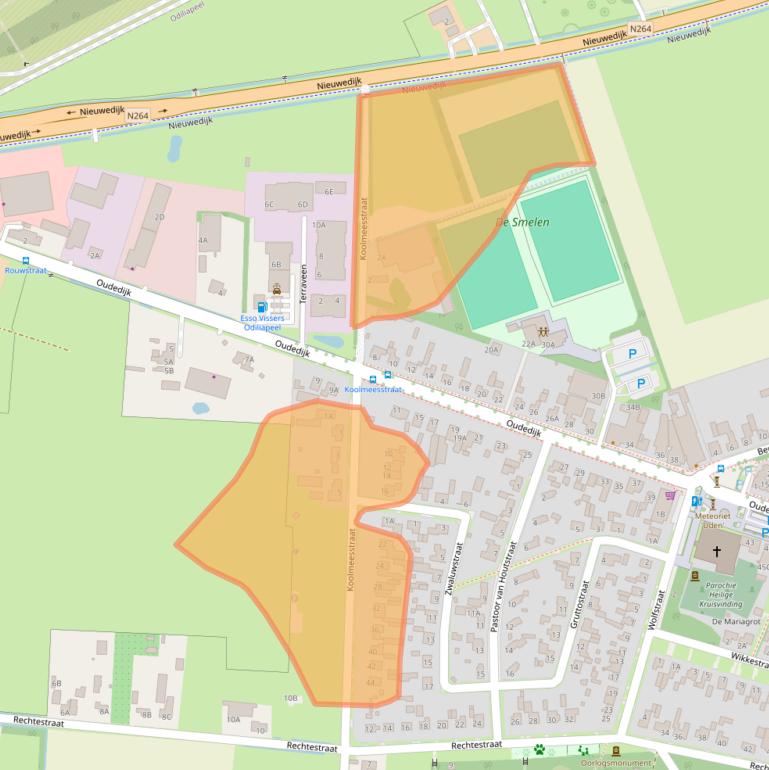 Kaart van postcodegebied 5409AE.