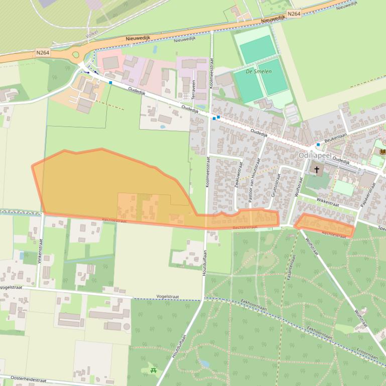 Kaart van postcodegebied 5409AJ.