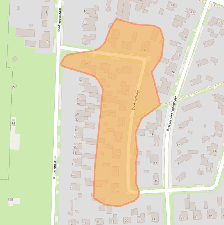 Kaart van postcodegebied 5409AK.