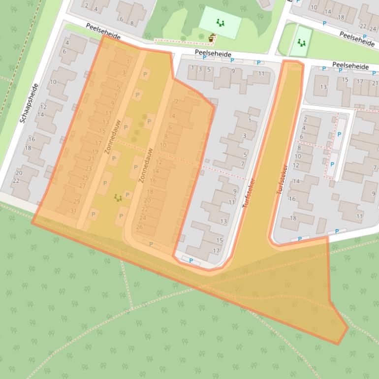 Kaart van postcodegebied 5409RD.