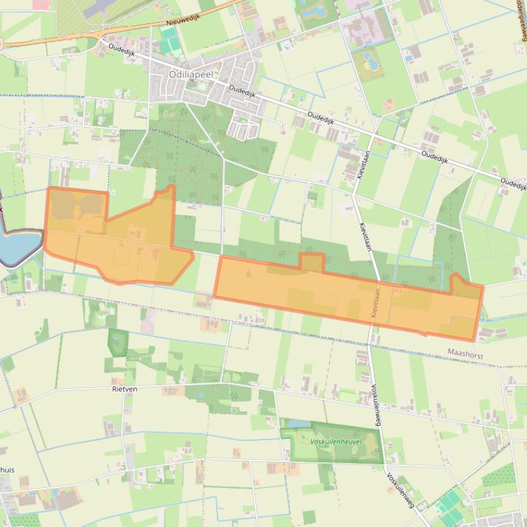 Kaart van postcodegebied 5409SP.