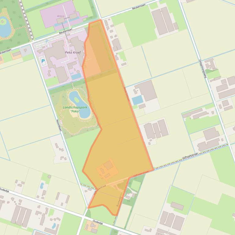 Kaart van postcodegebied 5409TA.