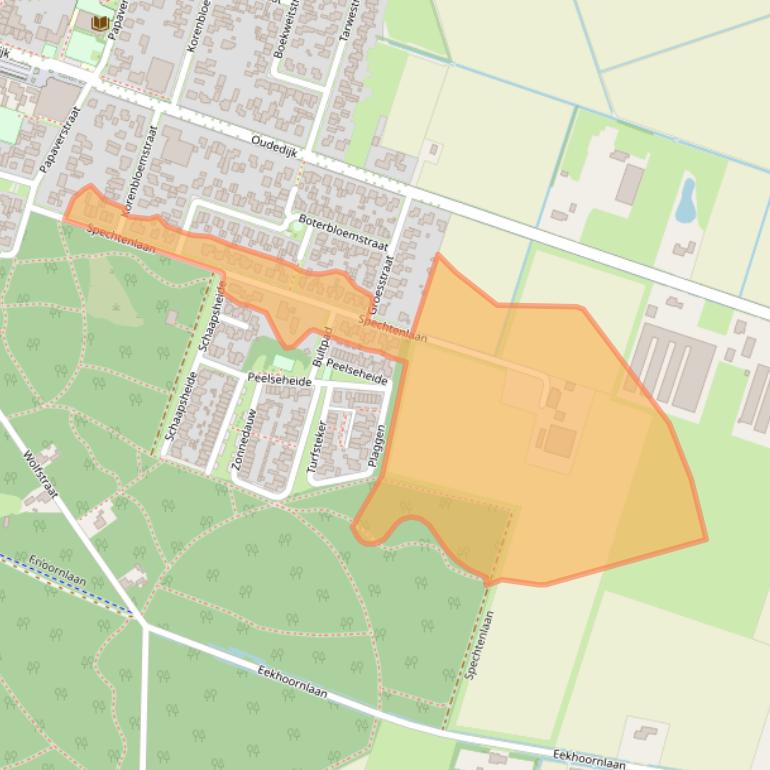 Kaart van postcodegebied 5409TG.